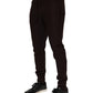 Brown Cashmere Men Jogger Sweatpants Pants