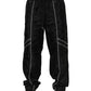 Black Cotton Straight Jogger Sweatpants Pants