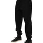 Black Cotton Men Jogger Sweatpants Pants