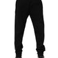 Black Cotton Men Jogger Sweatpants Pants