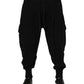 Black Cotton Logo Jogger Sweatpants Pants