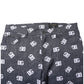 Dark Gray Logo Cotton Skinny Slim Denim Jeans