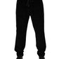 Black Cotton Men Jogger Sweatpants Pants