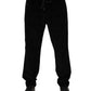 Black Cotton Men Jogger Sweatpants Pants