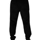 Black Cotton Men Jogger Sweatpants Pants
