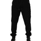 Black Cotton Men Jogger Sweatpants Pants