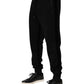 Black Cotton Men Jogger Sweatpants Pants