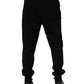 Black Cotton Men Jogger Sweatpants Pants