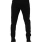 Black Cotton Men Jogger Sweatpants Pants