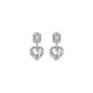 Earrings with heart-shaped pendant