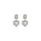 Earrings with heart-shaped pendant