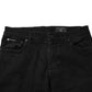 Black Cotton Logo Plaque Slim Fit Denim Jeans