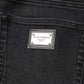 Black Washed Cotton Skinny Denim Jeans