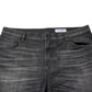 Gray Washed Cotton Loose Denim Jeans