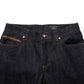Dark Blue Cotton Logo Plaque Men Denim Jeans