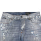 Blue Cotton Tattered Slim Fit Men Denim Jeans