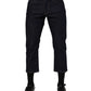 Dark Blue Cotton Logo Slim Fit Men Denim Jeans