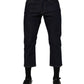 Dark Blue Cotton Logo Slim Fit Men Denim Jeans