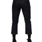 Dark Blue Cotton Logo Slim Fit Men Denim Jeans