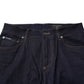 Dark Blue Cotton Logo Slim Fit Men Denim Jeans
