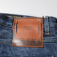 Blue Cotton Tattered Tapered Men Denim Jeans