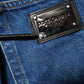 Blue Cotton Logo Plaque Denim Jeans