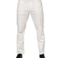 White Cotton Loose Men Denim Jeans