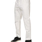 White Cotton Loose Men Denim Jeans