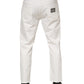 White Cotton Loose Men Denim Jeans