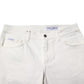 White Cotton Logo Plaque Slim Fit Denim Jeans