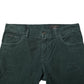Green Cotton Corduroy Skinny Pants