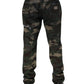 Blue Cotton Camouflage Denim Jeans