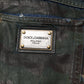 Blue Cotton Camouflage Denim Jeans