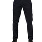 Blue Cotton Tapered Denim Jeans