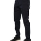 Blue Cotton Tapered Denim Jeans