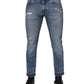 Blue Cotton Logo Plaque COMFORT Denim Jeans