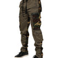 Brown Cotton Camouflage Cargo Pants