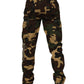 Brown Cotton Camouflage Cargo Pants