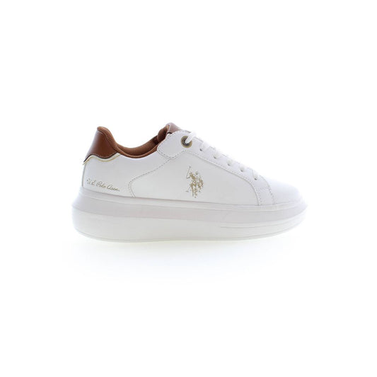 White Polyester Sneaker