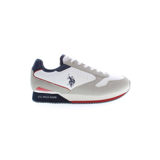 White Polyester Sneaker