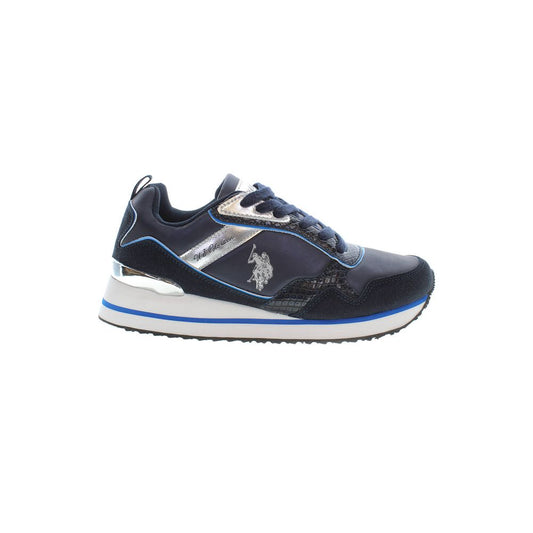 Blue Polyester Sneaker