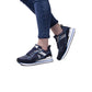 Blue Polyester Sneaker