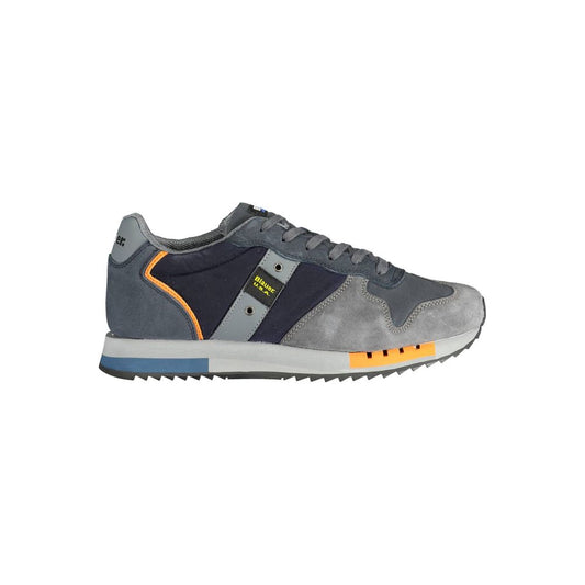 Blue Polyester Sneaker