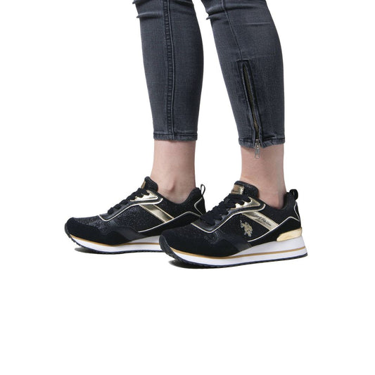 Black Polyester Sneaker