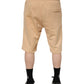 Yellow Cotton Men Bermuda Sweatshorts Shorts