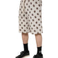 White Cotton DG Mania Print Men Bermuda Shorts