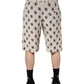 White Cotton DG Mania Print Men Bermuda Shorts
