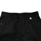 Black Cotton Knee Length Men Bermuda Shorts