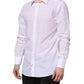 White Cotton GOLD Dress Formal Shirt