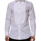 White Bib Cotton Poplin GOLD Formal Shirt